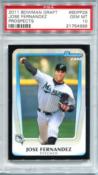 Jose Fernandez 2011 Bowman Draft Prospects Gem Mt 10 (PSA)