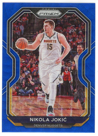 Nikola Jokic 2020-21 Panini Prizm Blue Prizm Card #114