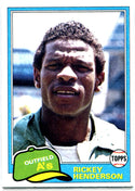 Rickey Henderson 1981 Topps #261 Unsigned Card