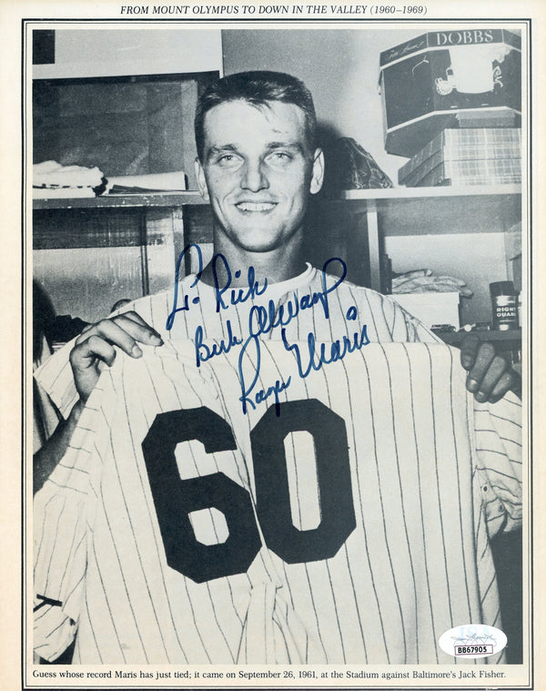 Roger Maris Autographed 8x10 Photo (JSA)