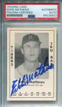 Eddie Matthews Diamond Greats 1979 #400 Autographed Card (PSA)