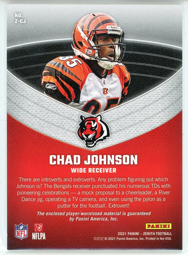 Chad Johnson 2021 Panini Zenith Z Jerseys Card #Z-CJ