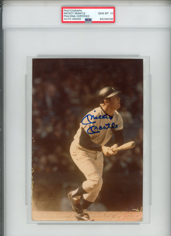 Mickey Mantle Autographed 5x7 Photo (PSA Gem Mt 10)