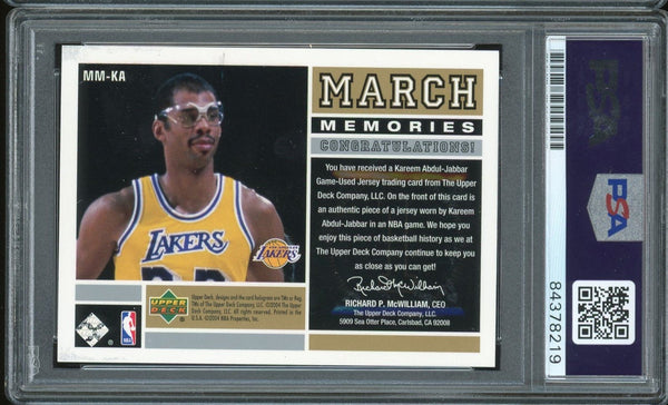 Kareem Abdul-Jabbar Autographed 2004 Upper Deck Jersey Card (PSA)