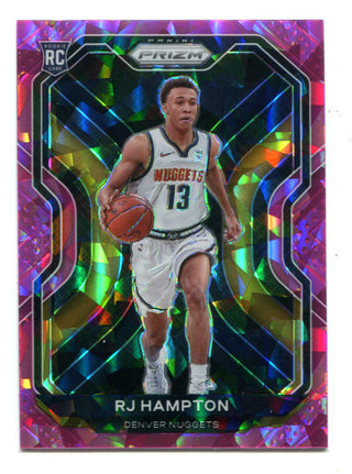 RJ Hampton 2021 Panini Prizm Pink Cracked Ice #286 RC