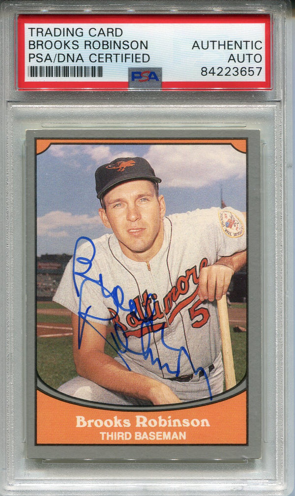 Brooks Robinson Autographed 1990 Pacific Card (PSA)