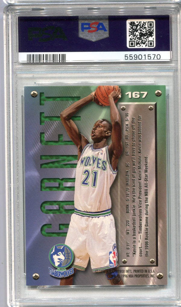 Kevin Garnett 1995 Fleer Metal #167 PSA Mint 9 Card