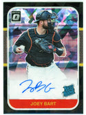 Joey Bart Autographed 2021 Panini Donruss Optic Rated Rookie Prizm Card #87RR-JB