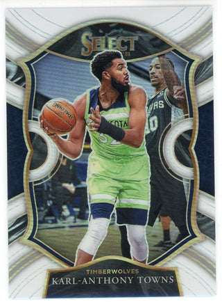 Karl-Anthony Towns 2020-21 Panini Select Concourse Prizm Card #36