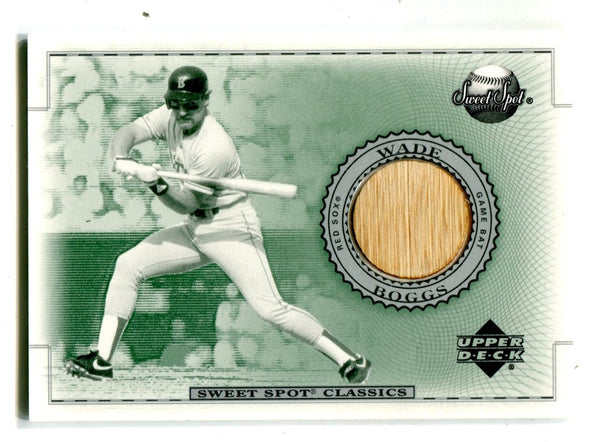 Wade Boggs 2002 Upper Deck Sweet Spot Classics #BWB Bat Card