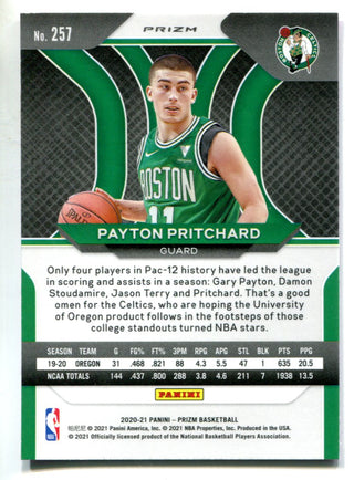 Payton Pritchard 2020-21 Panini Prizm Pink Cracked Ice #257 RC