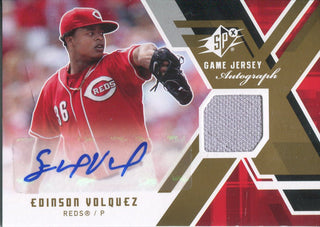 Edinson Volquez 2009 SP Autographed Jersey Card