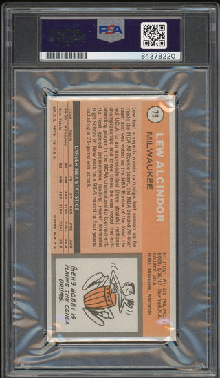 Kareem Abdul-Jabbar "6x NBA Champs * 6x NBA MVP" Autographed 1970-71 Topps Card (PSA)