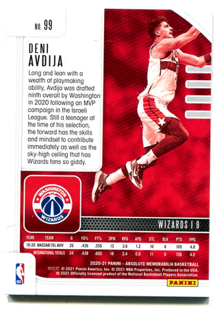 Deni Avdija 2020-21 Panini Absolute Memorabilia #99 Card