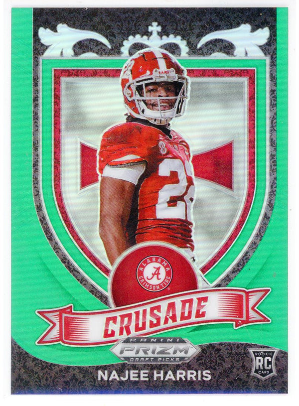 Najee Harris 2021 Panini Prizm Draft Picks Green Prizm Rookie Card #172