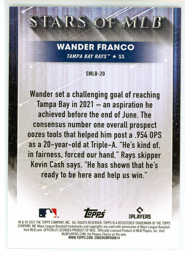 Wander Franco 2022 Topps Stars of MLB Rookie Card #SMLB-20