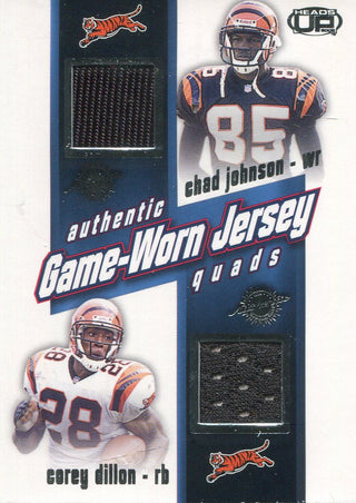 Chad Johnson Corey Dillon Darnay Scott Peter Warrick 2002 Pacific Trading Jersey Card