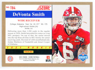 Devonta Smith 2021 Panini Score Rookie Card #TB4