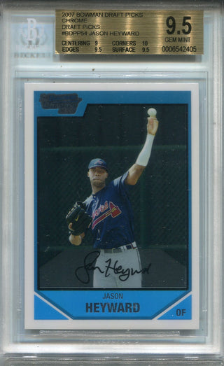 Jason Heyward 2007 1st Bowman Chrome Draft Picks Rookie Card (BGS 9.5)