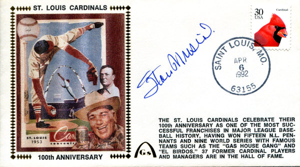 Stan Musial Autographed April 6th 1992 First Day Cover (JSA)