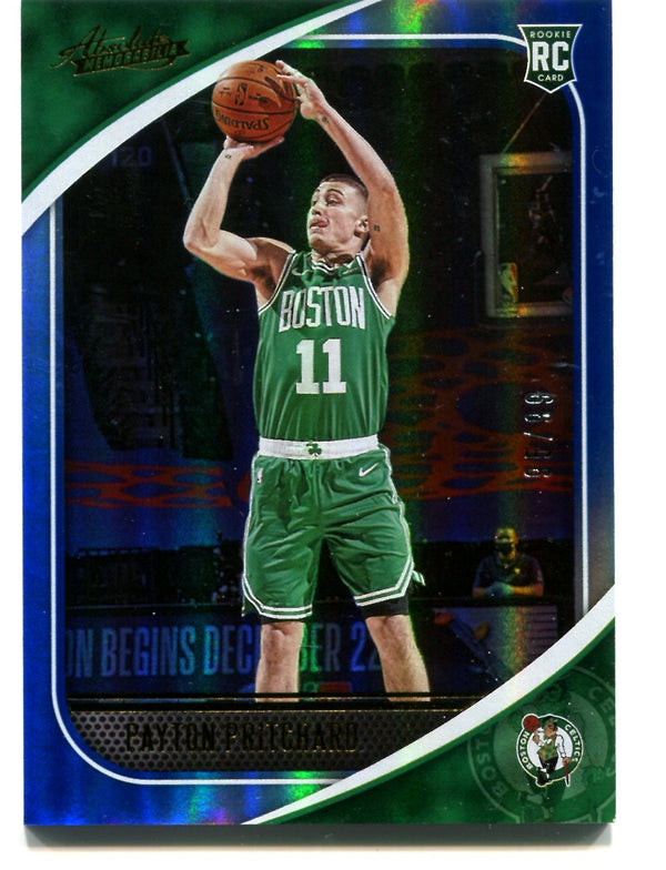 Payton Pritchard 2020-21 Panini Absolute Memorabilia Blue #7 /99 Card