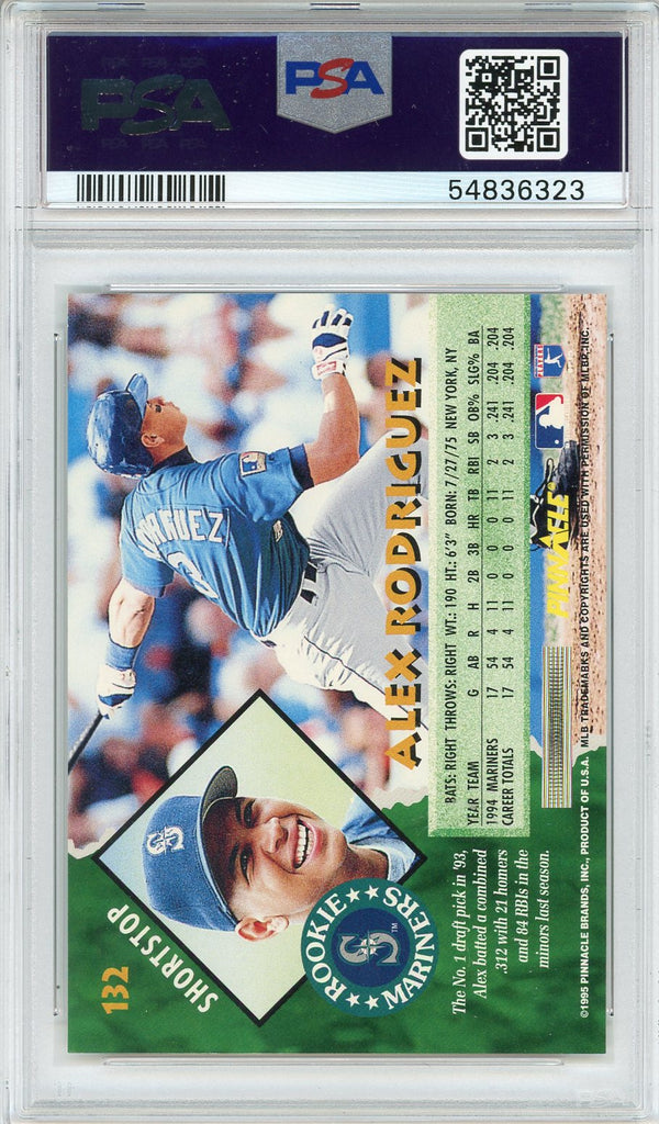 Alex Rodriguez 1995 Pinnacle Rookie Card #132 (PSA)