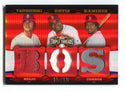 David Ortiz Carl Yastrzemski Manny Ramirez 2006 Topps Triple Threads Card /18