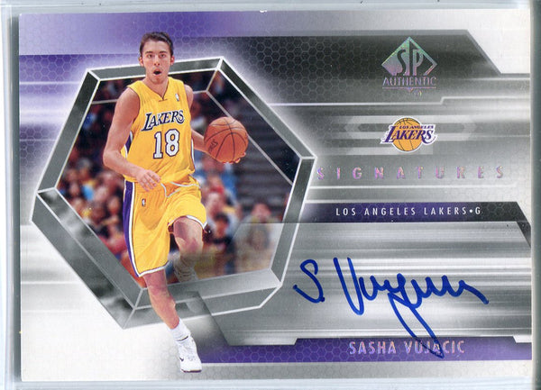 Sasha Vujacic Autographed 2005 Upper Deck SP Authentic Card