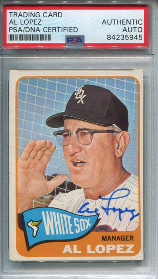 Al Lopez White Sox Manager Autographed Baseball Card (PSA)