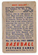 Mike Goliat 1951 Bowman Card #77