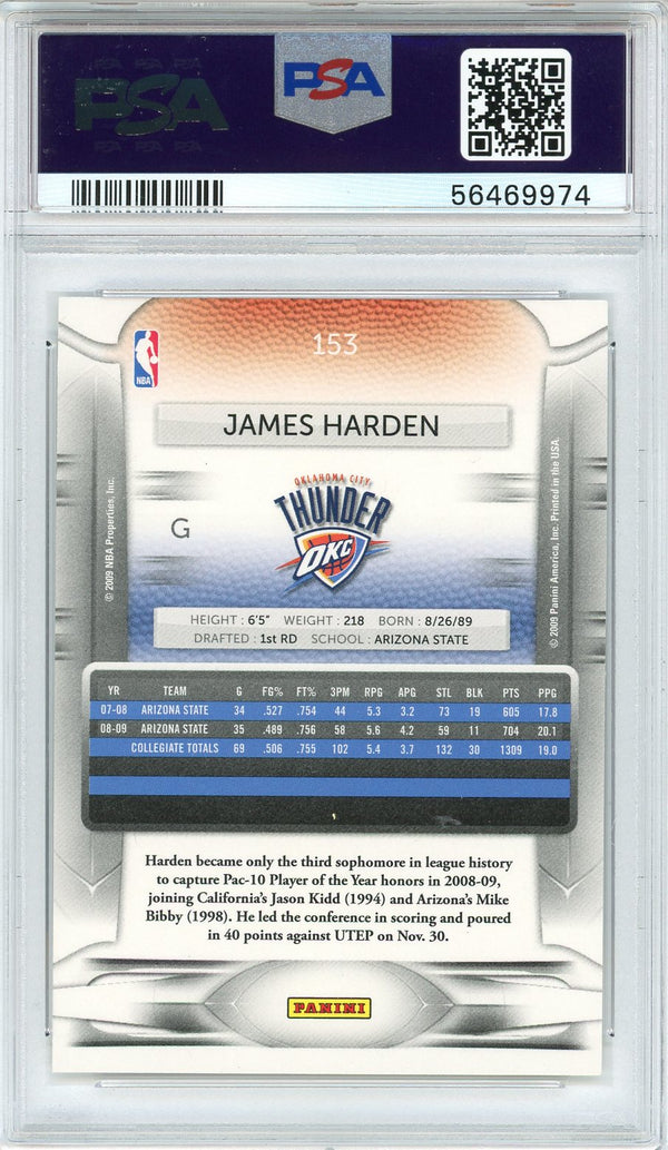 James Harden 2009 Panini Prestige Rookie Card #153 (PSA)