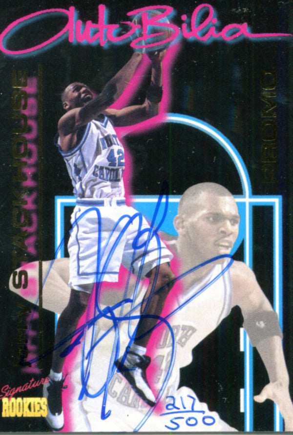 Jerry Stackhouse Autographed 1995 Signature Rookies Card #217/500