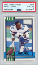 Emmitt Smith 1990 Topps Traded Card #27T (PSA NM-MT 8)