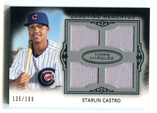 Starlin Castro 2011 Topps Gametime Mementos Patch Card #GMQR8 135/199