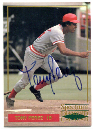 Tony Perez Autographed Spectrum Card