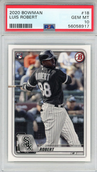 Luis Robert 2020 Bowman Rookie Card #18 (PSA)