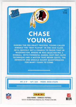 Chase Young 2020 Panini Dornuss Rated Rookie Card #316