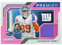 KaDarius Toney 2021 Panini Prizm Premier Rookie Patch Silver Prizm Card #PJ-12