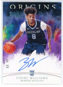 Ziaire Williams Autographed 2021-22 Panini Origins Rookie Card #RA-WIL