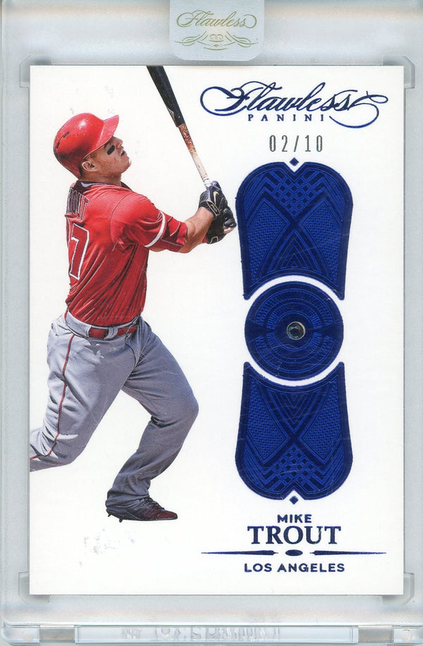 Mike Trout 2017 Panini Flawless Sapphire Encased Card #18