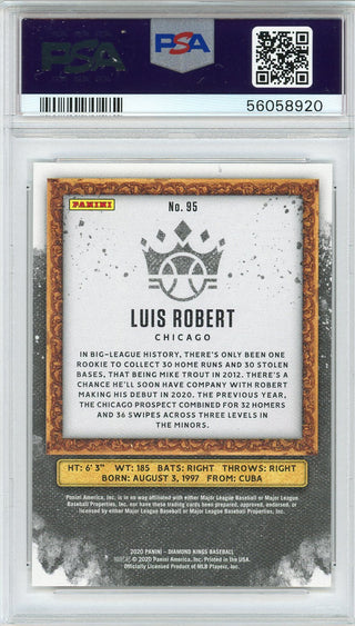 Luis Robert 2020 Panini Diamond Kings Rookie Card #95 (PSA)