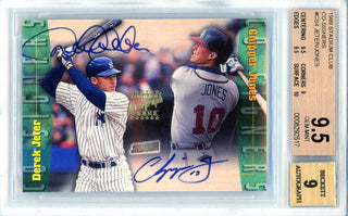 Derek Jeter & Chipper Jones Signed 1999 Topps Stadium Club Co-Signers Card #CS4 (BGS 9.5/9)