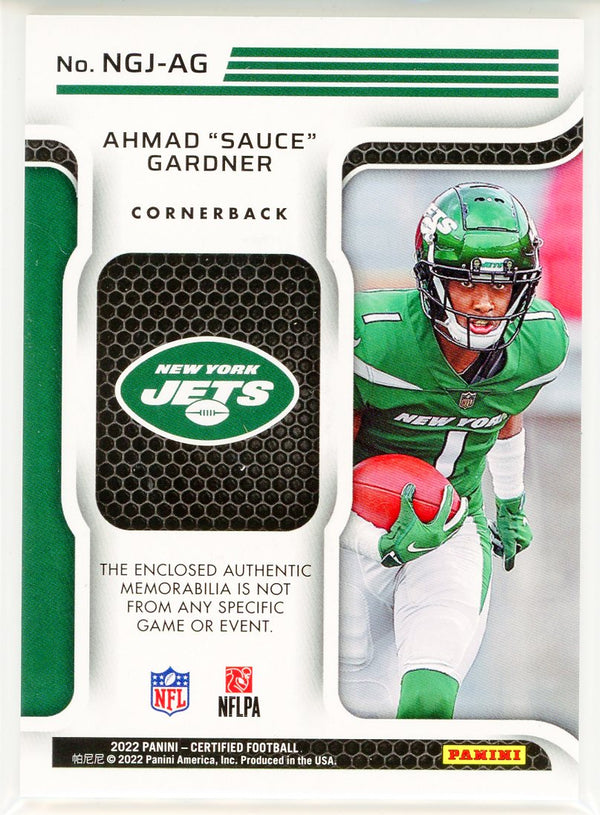 Ahmad Sauce Gardner 2022 Panini Certified New Generation Rookie Patch Card #NGJ-AG