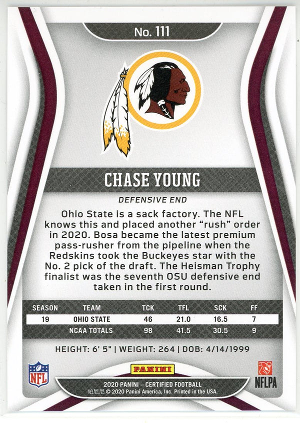 Chase Young 2020 Panini Certified Rookie Card #111