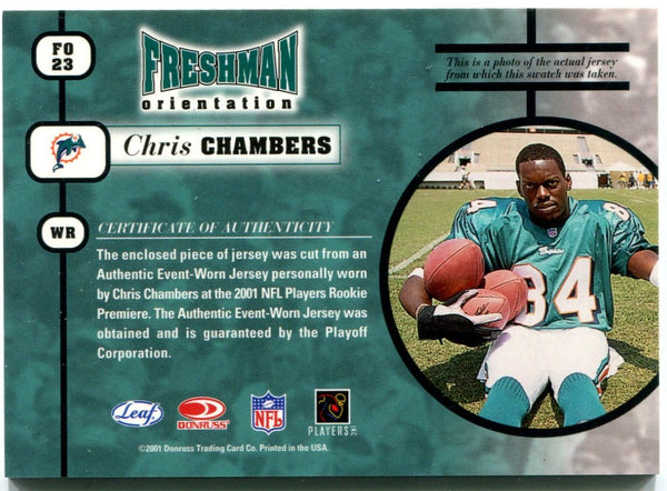 Chris Chambers Leaf Rookies and Stars Freshman Orientation Rookie Jersey Card