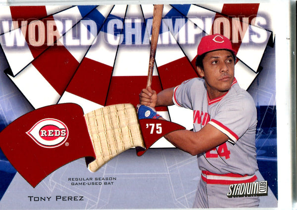 Tony Perez 2001 Topps Stadium Club Game-Used Bat Card