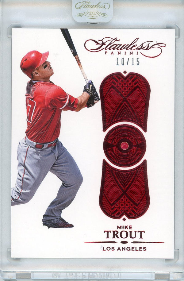 Mike Trout 2017 Panini Flawless Ruby Encased Card #18