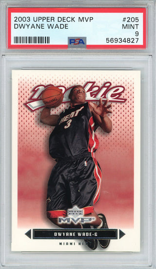 Dwyane Wade 2003 Upper Deck MVP Rookie Card #205 (PSA)