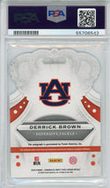 Derrick Brown Autographed 2020 Panini Chronicles Crown Royale Blue Rookie Card (PSA Gem Mint 10)