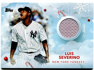 Luis Severino Topps Holiday Mega Box Jersey Card 2020